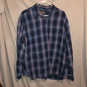 Blue and pink flannel
